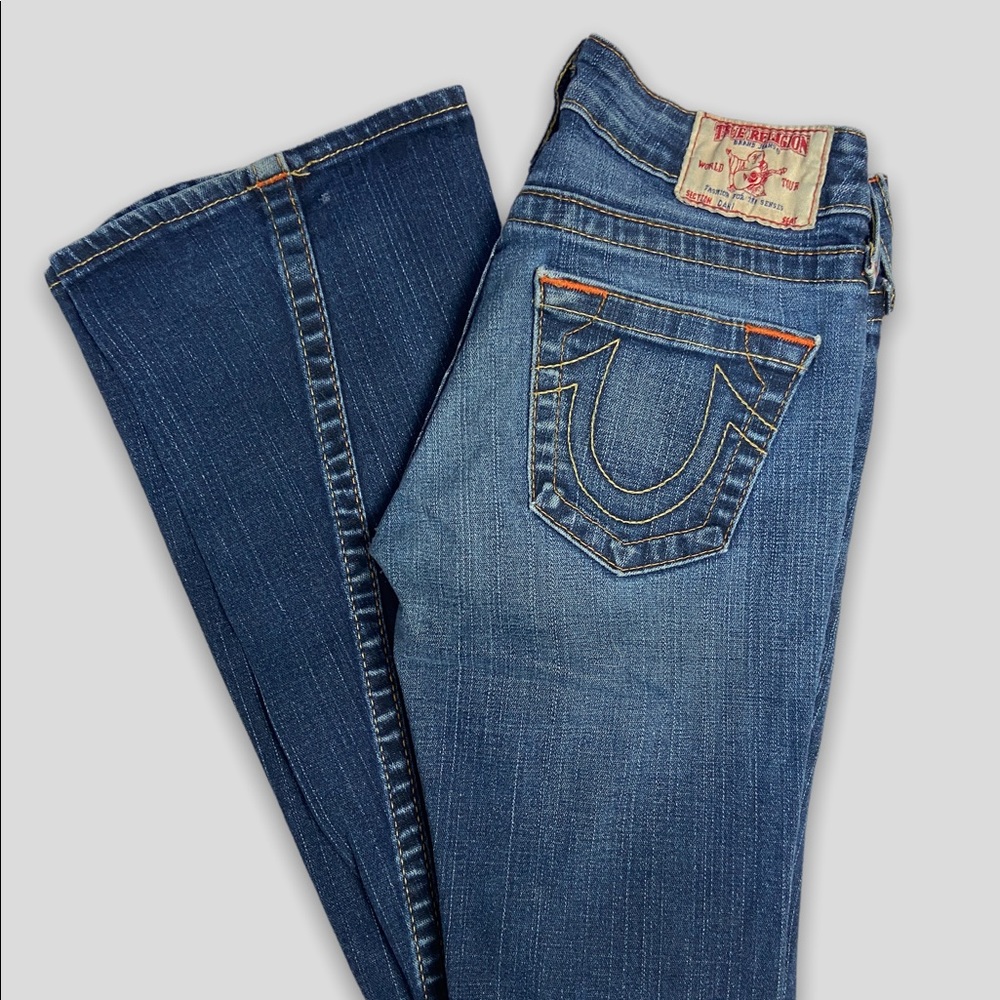 True Religion Low Rise Flare Jeans